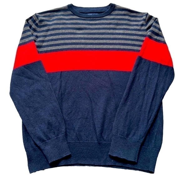 Gap Boy’s Size 12 Navy & Red Striped Sweater, Preloved - Picture 1 of 4